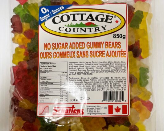 No Sugar Added Gummy Bears 850g