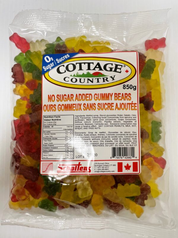 No Sugar Added Gummy Bears 850g