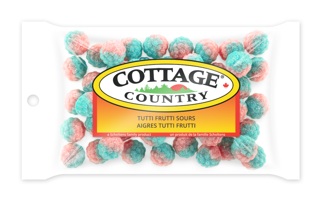 NEW ! * Tutti Frutti Sours 225g - Cottage Country Candies