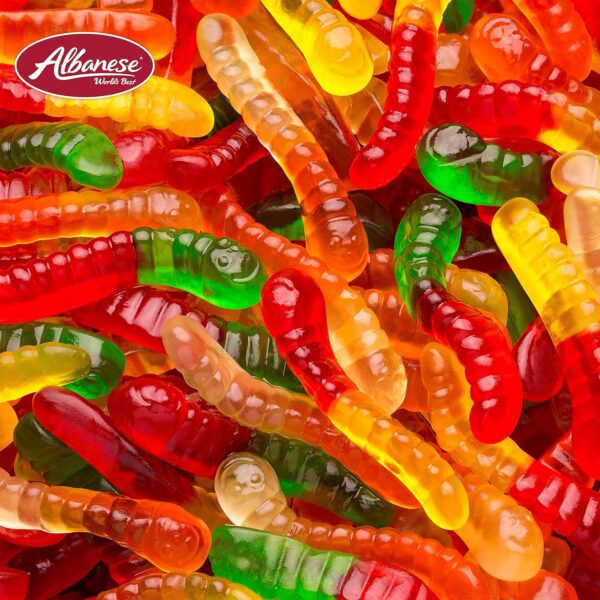 Albanese Mini Assorted Fruit Gummi Worms 5 lbs