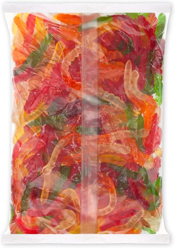 Albanese Large Assorted Fruit Gummi Worms 5 lbs