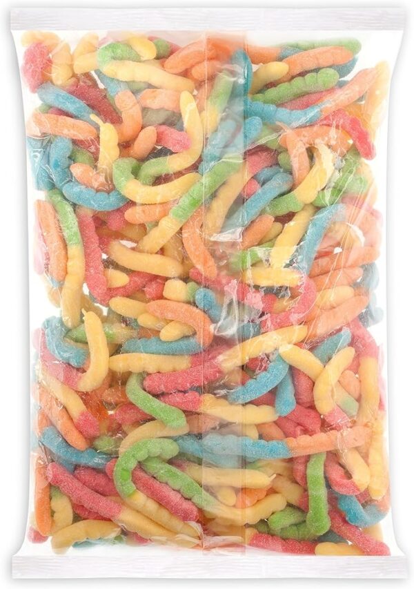 Albanese Large Sour Neon Worms 4.5 lbs