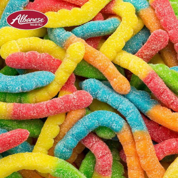 Albanese Large Sour Neon Worms 4.5 lbs